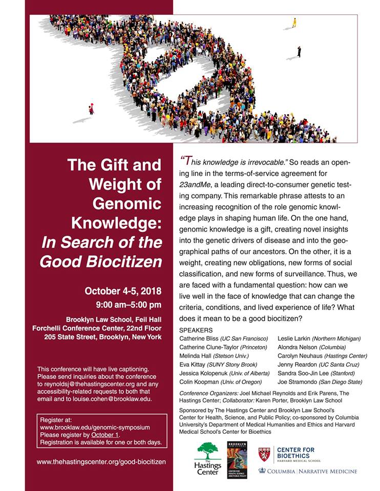 Hastings Center Oct 2018 flyer